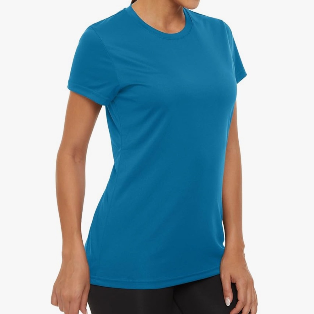 Women's Blue Crew Neck T-Shirt